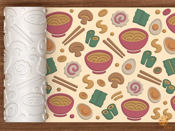 Ramen Noodle Bowl Textured Roller