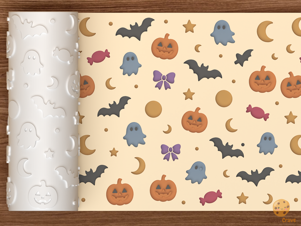 Halloween Spooky Icons Textured Roller