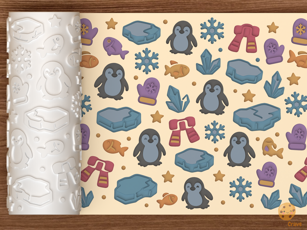 Penguin Winter Textured Roller