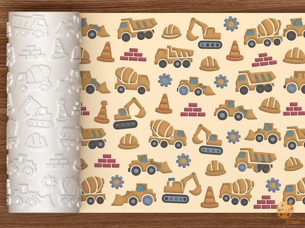 Construction Trucks Textured Roller
