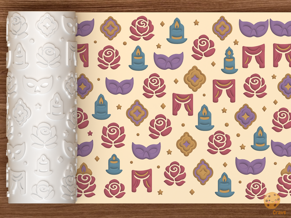 Gothic Masquerade Romance Textured Roller