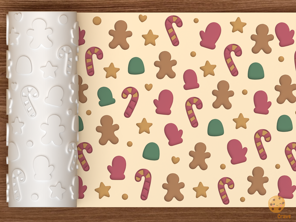 Christmas Cookie Icons Textured Roller