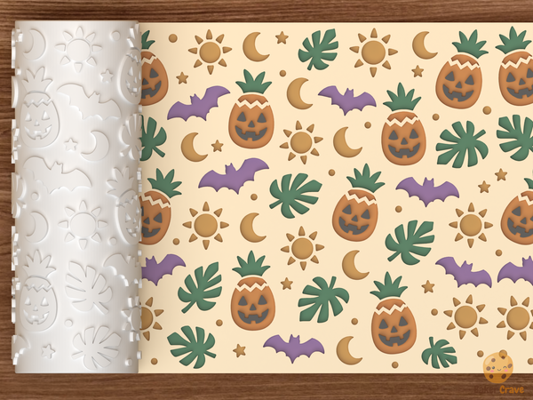 Summerween Pineapple Lantern Textured Roller