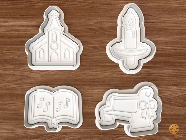 Christmas Eve Candlelight Chapel Cookie Cutter Set