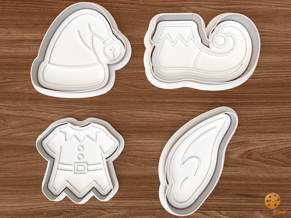 Christmas Elf Costume Accessories Cookie Cutter Set