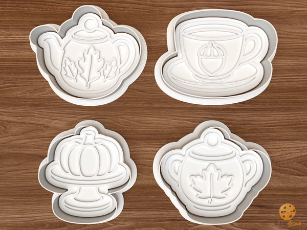 Autumn Tea Party Cookie Cutter Set