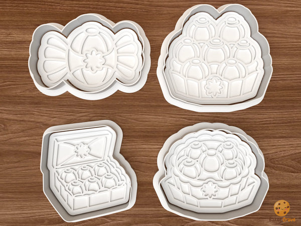 Christmas Sugar Plum Sweets Cookie Cutter Set