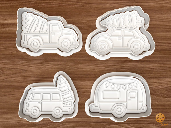 Christmas Tree Haulers Cookie Cutter Set
