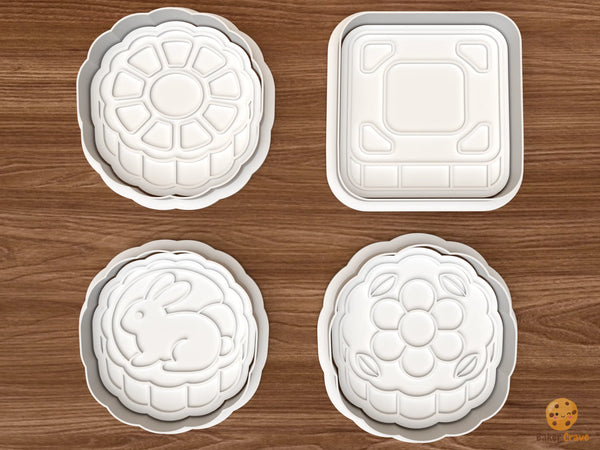 Mid Autumn Mooncake Cookie Cutter Set
