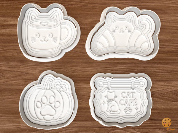 Spooky Cat Café Cookie Cutter Set