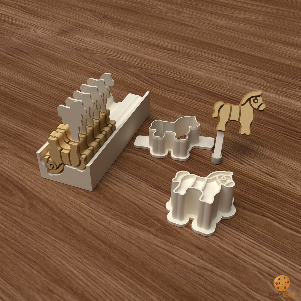 Horse Cake Pop Mold STL File