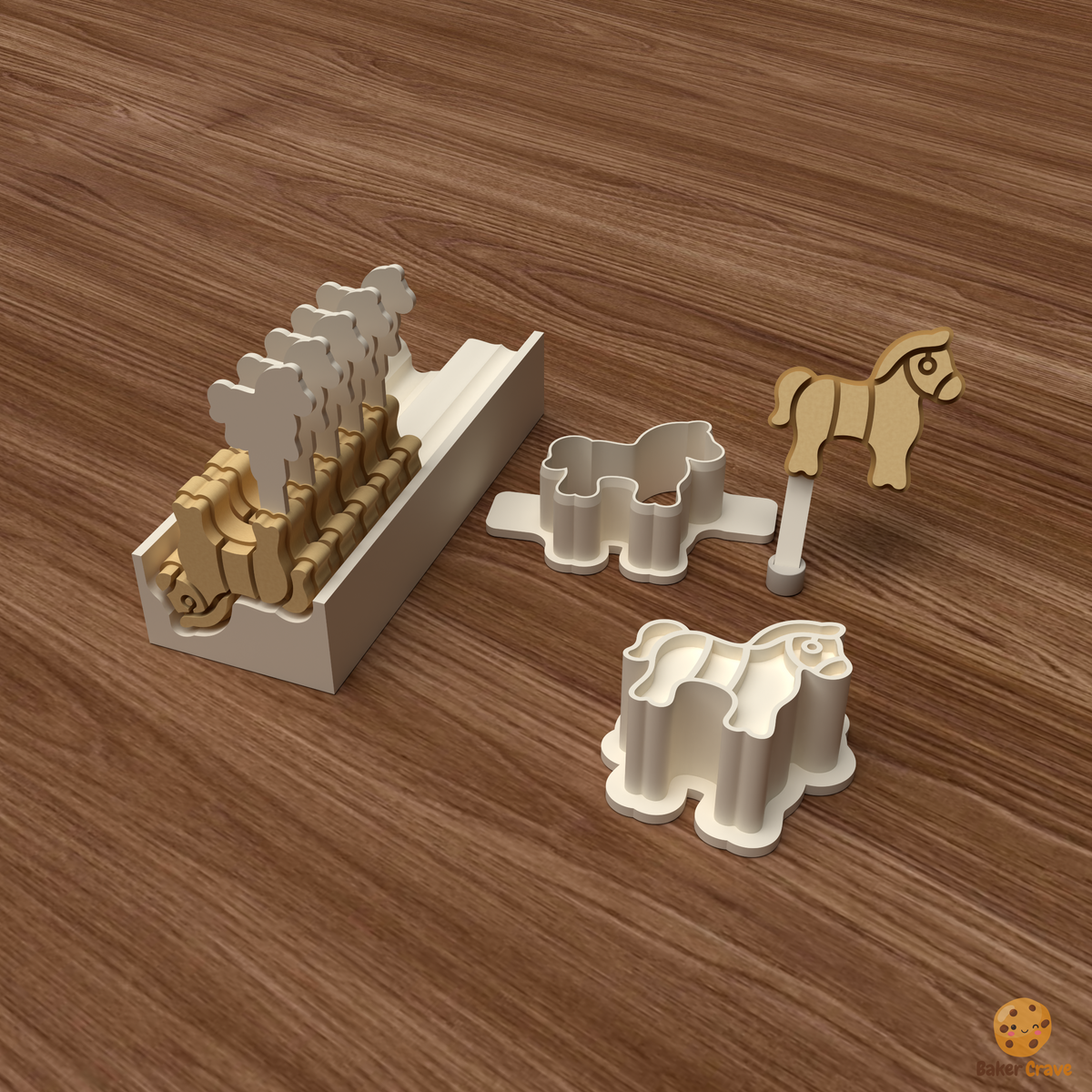 Horse Cake Pop Mold STL File