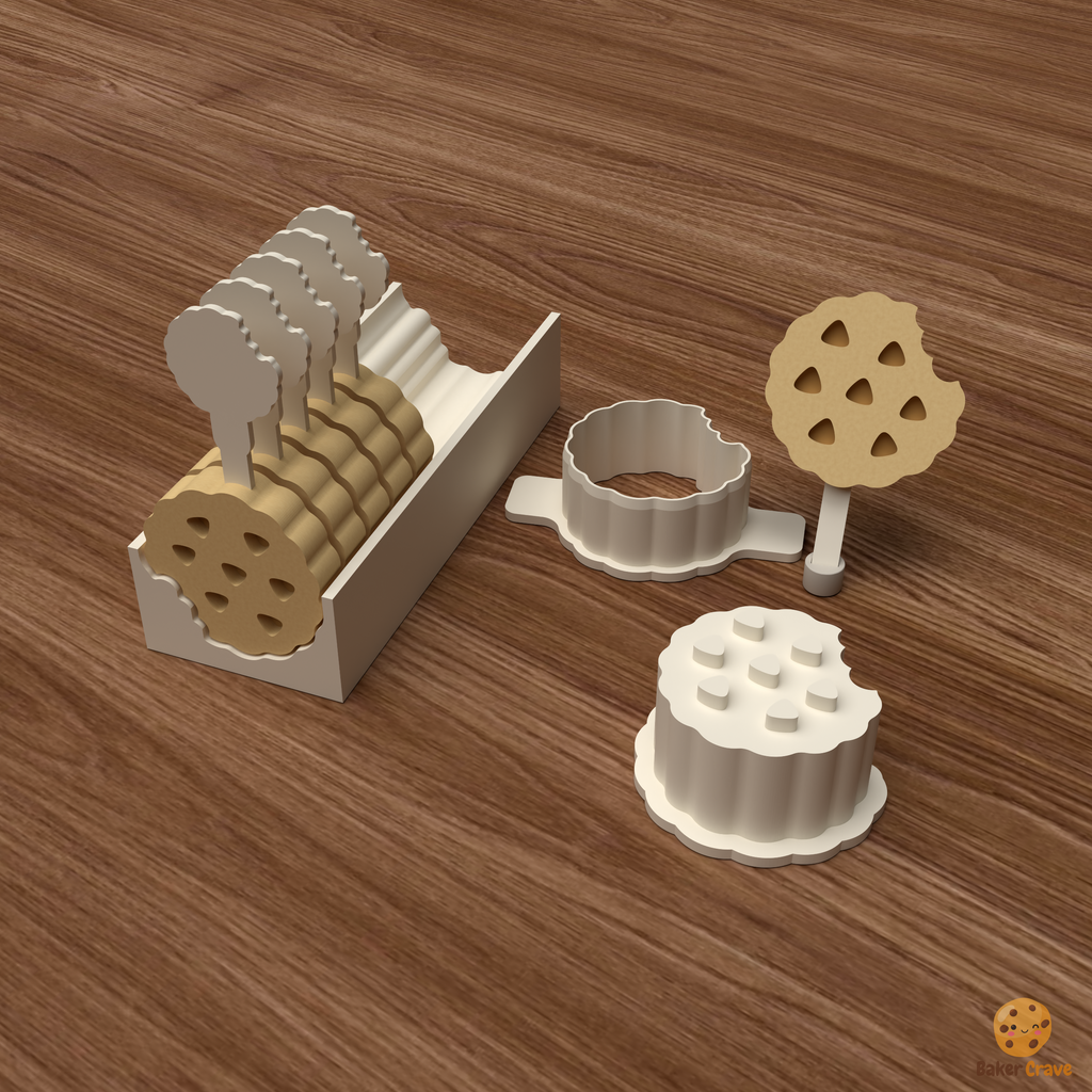 Chocolate Cookie Bite Cake Pop Mold STL File
