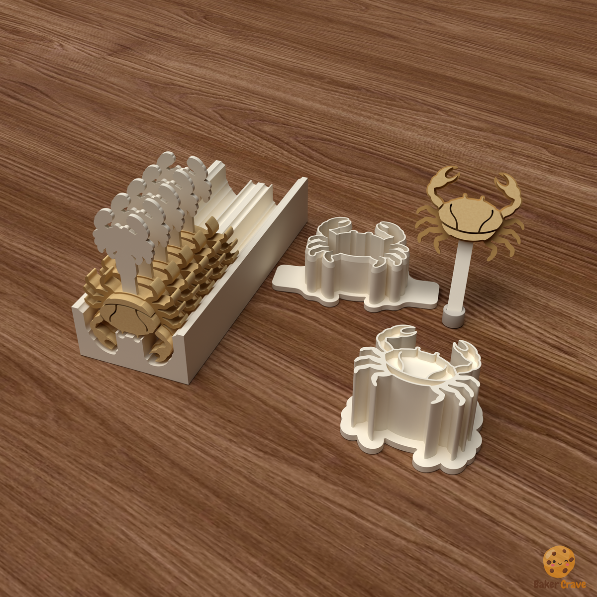 Ocean Crab Cake Pop Mold STL File