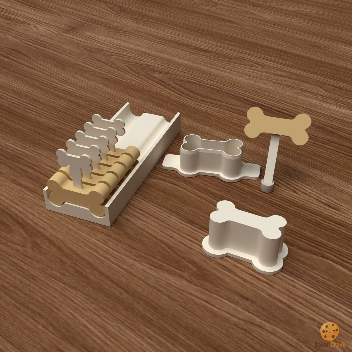 Dog Bone Cake Pop Mold STL File