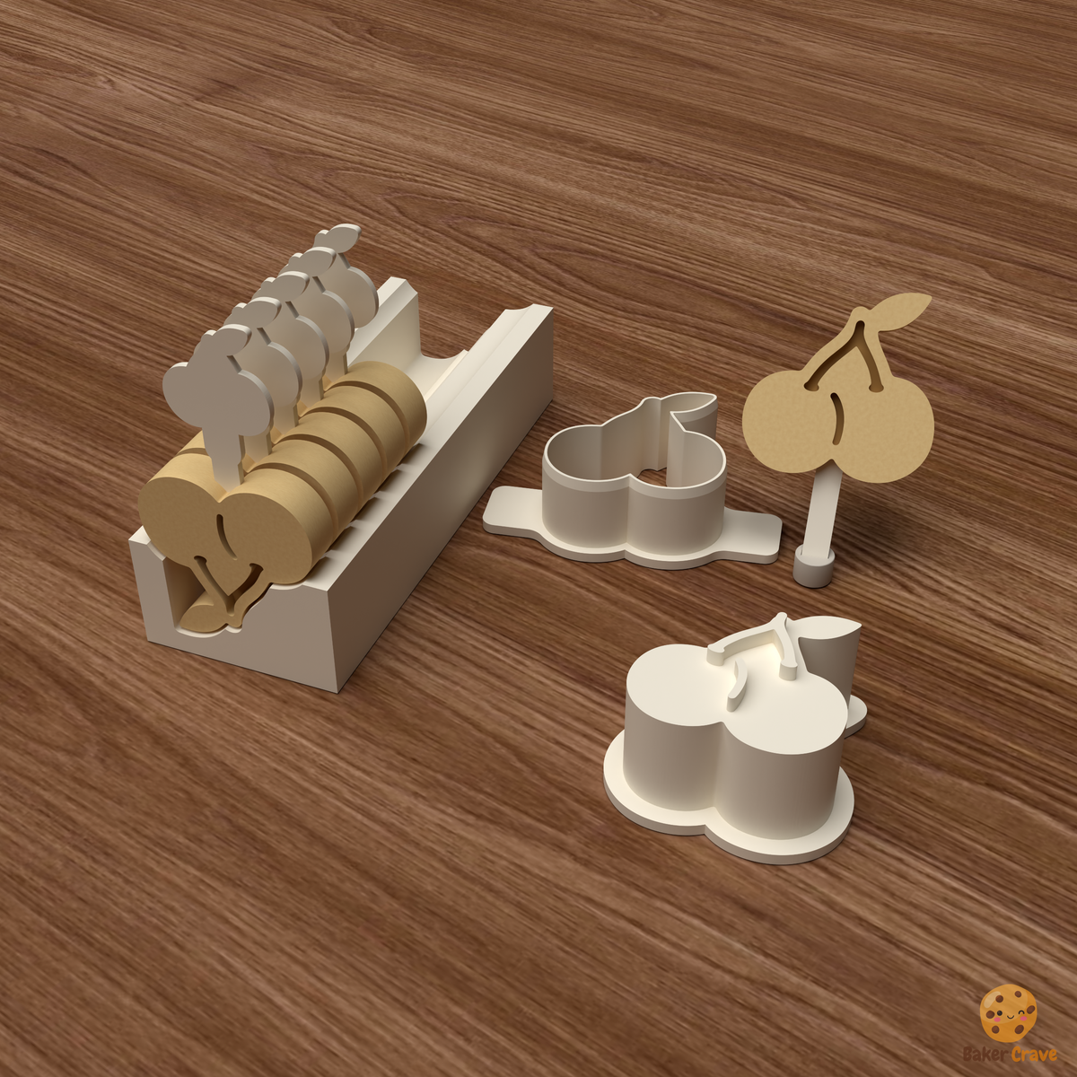 Double Cherry Cake Pop Mold STL File