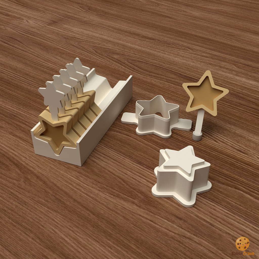 Filled Star Cake Pop Mold STL File