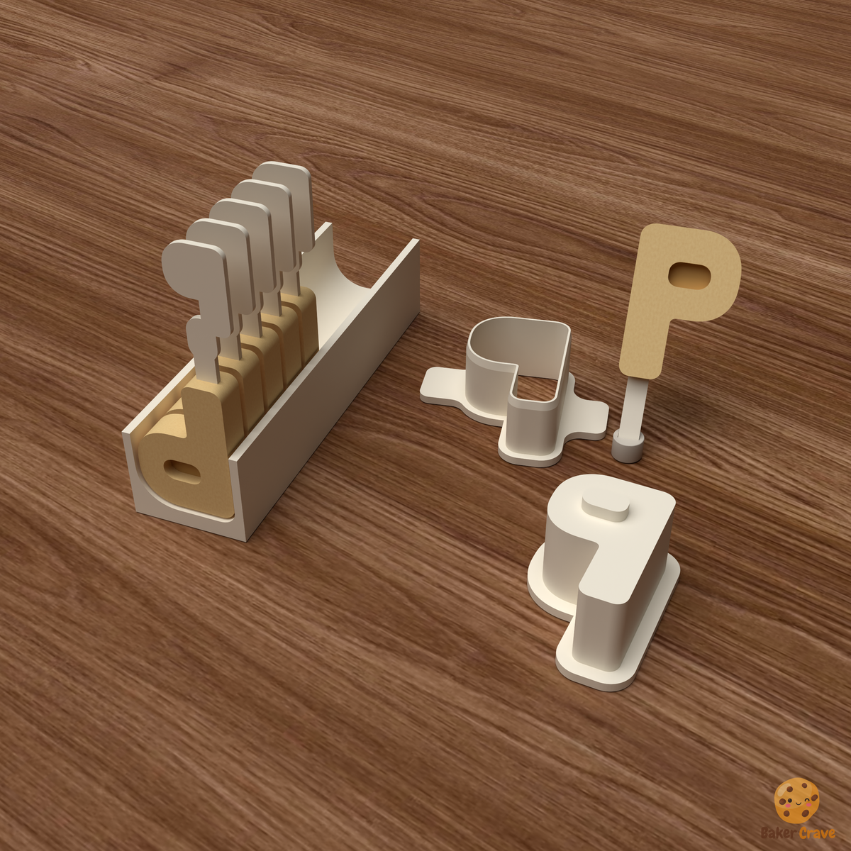 Letter P Cake Pop Mold STL File