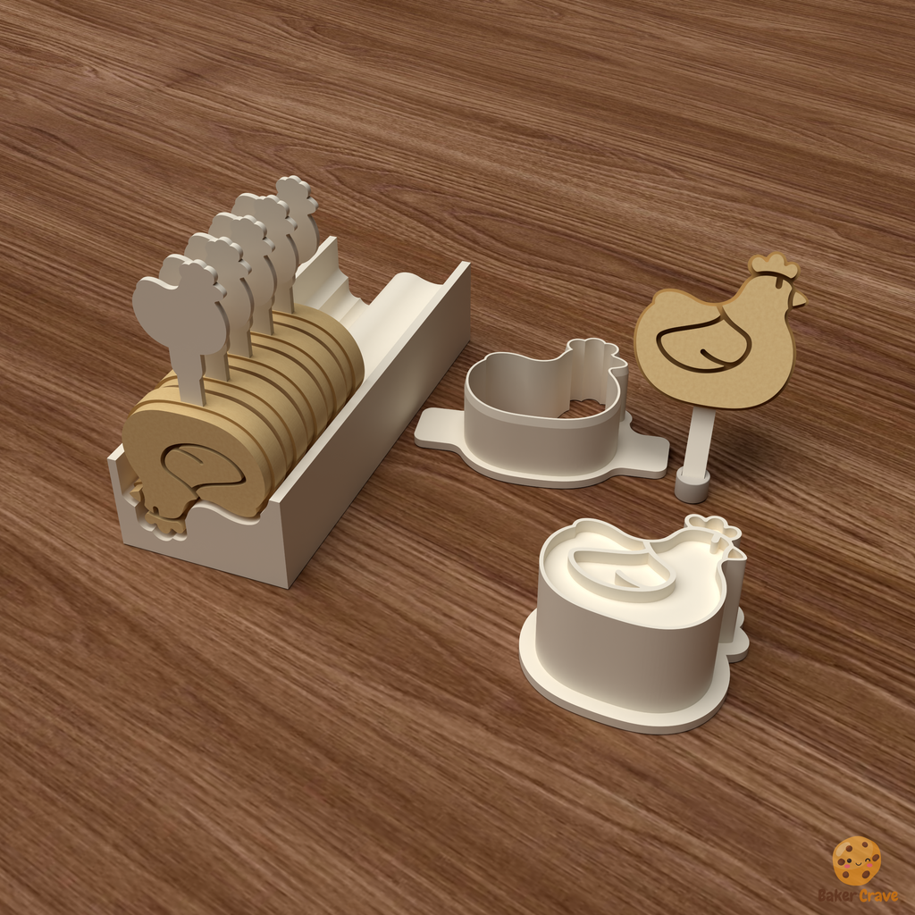 Chicken Cake Pop Mold STL File