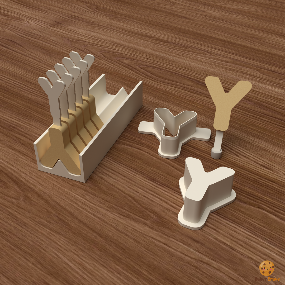 Letter Y Cake Pop Mold STL File