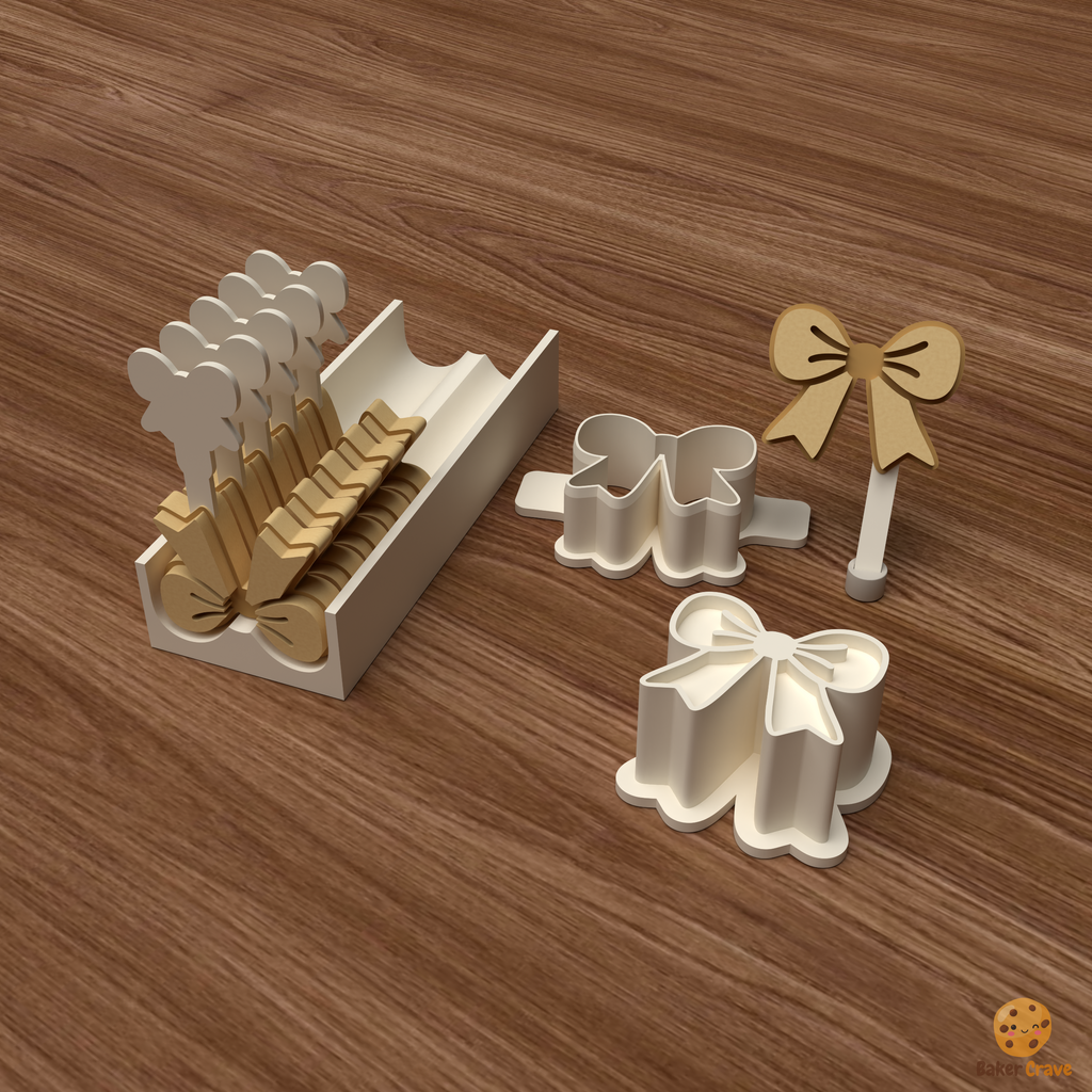 Christmas Gift Bow Cake Pop Mold STL File