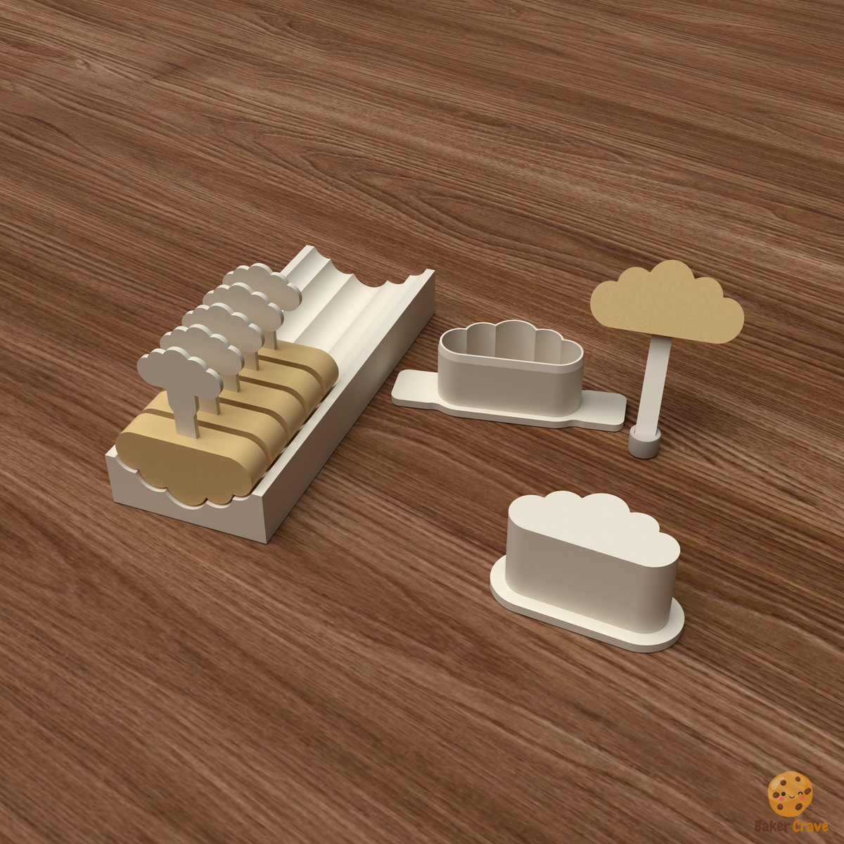 Cloud Cake Pop Mold STL File