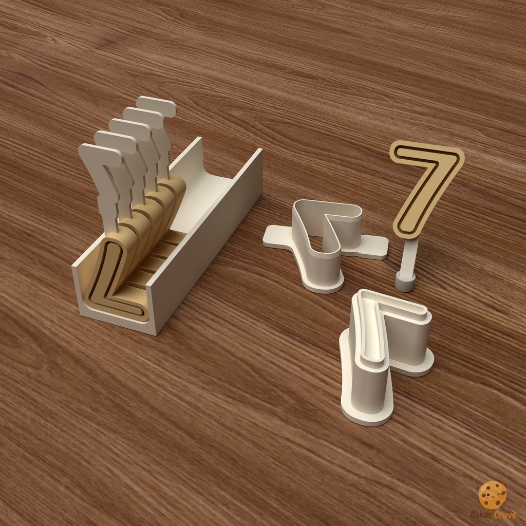 Number 7 Cake Pop Mold STL File