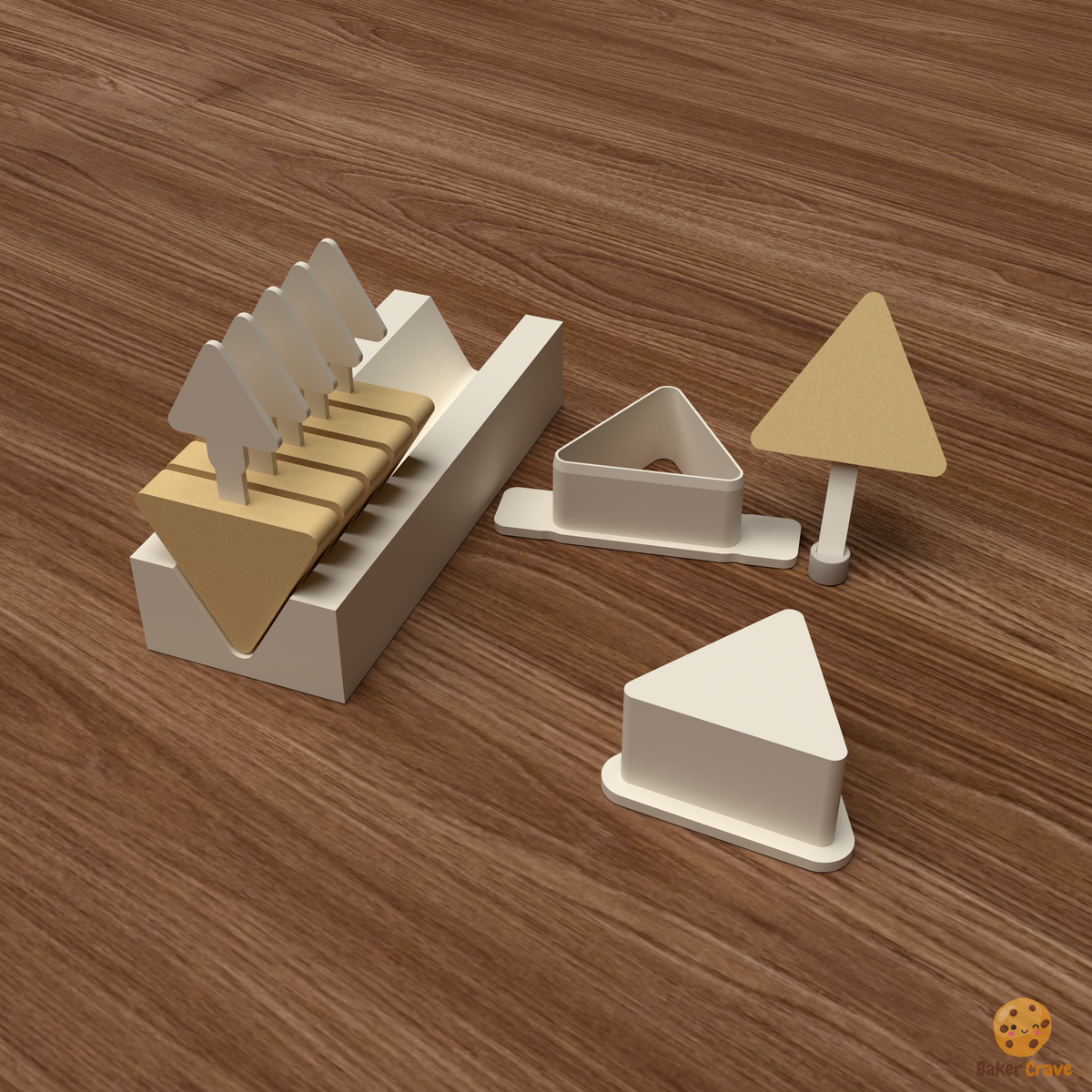 Triangle Cake Pop Mold STL File