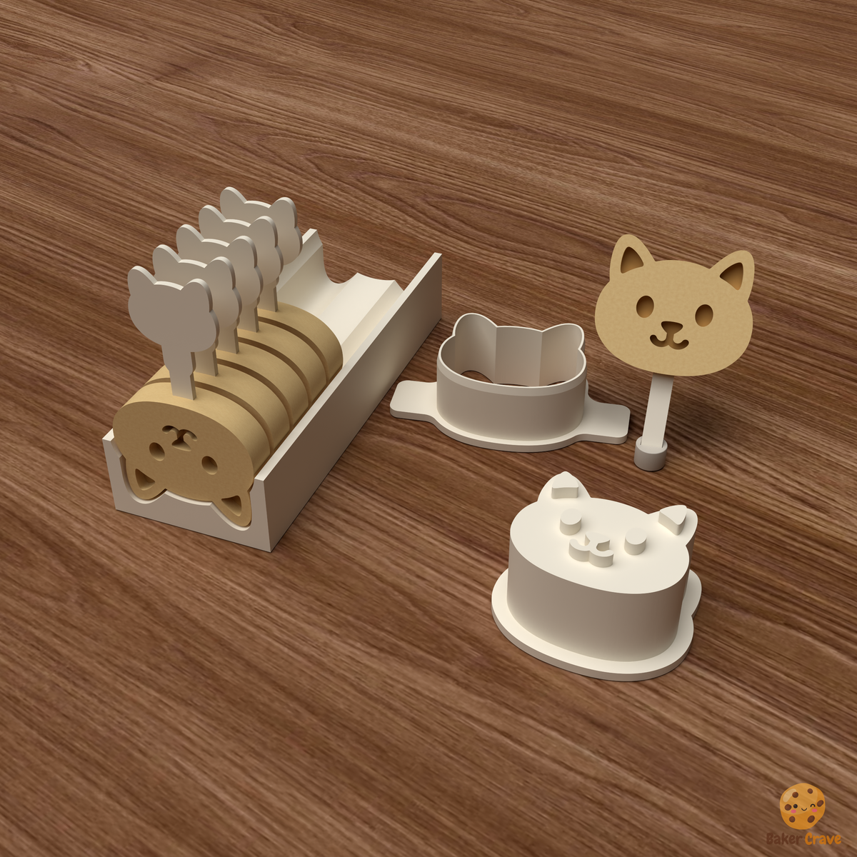Cat Face Cake Pop Mold STL File