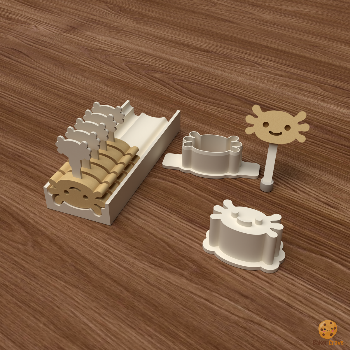 Axolotl Cake Pop Mold STL File