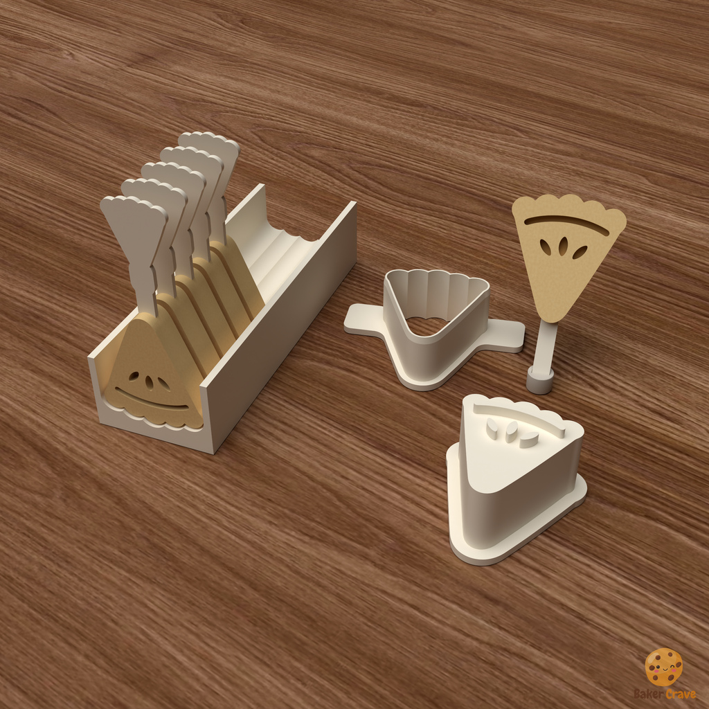 Pie Slice Cake Pop Mold STL File