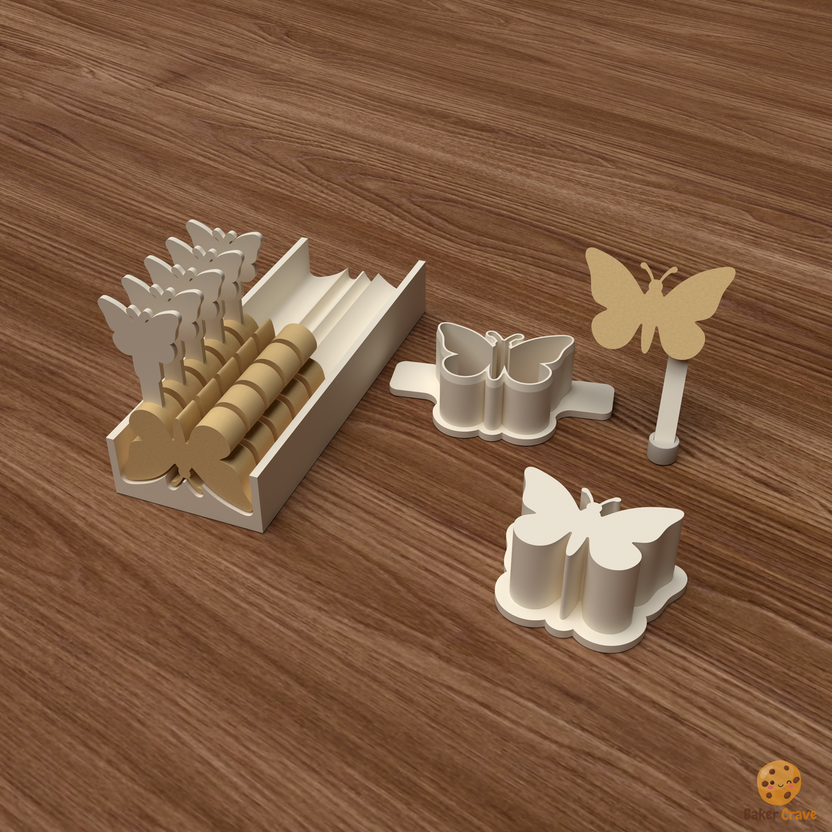 Butterfly Cake Pop Mold STL File