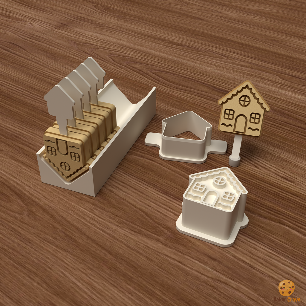 Gingerbread House Cake Pop Mold STL File