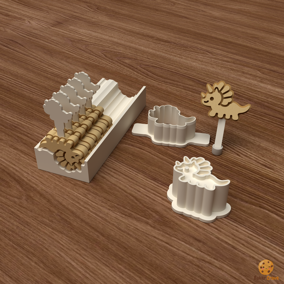 Triceratops Cake Pop Mold STL File