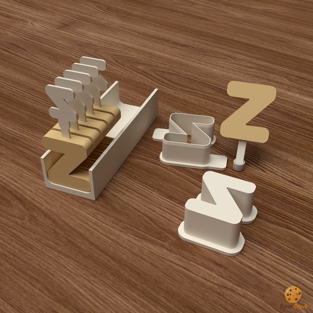 Letter Z Cake Pop Mold STL File