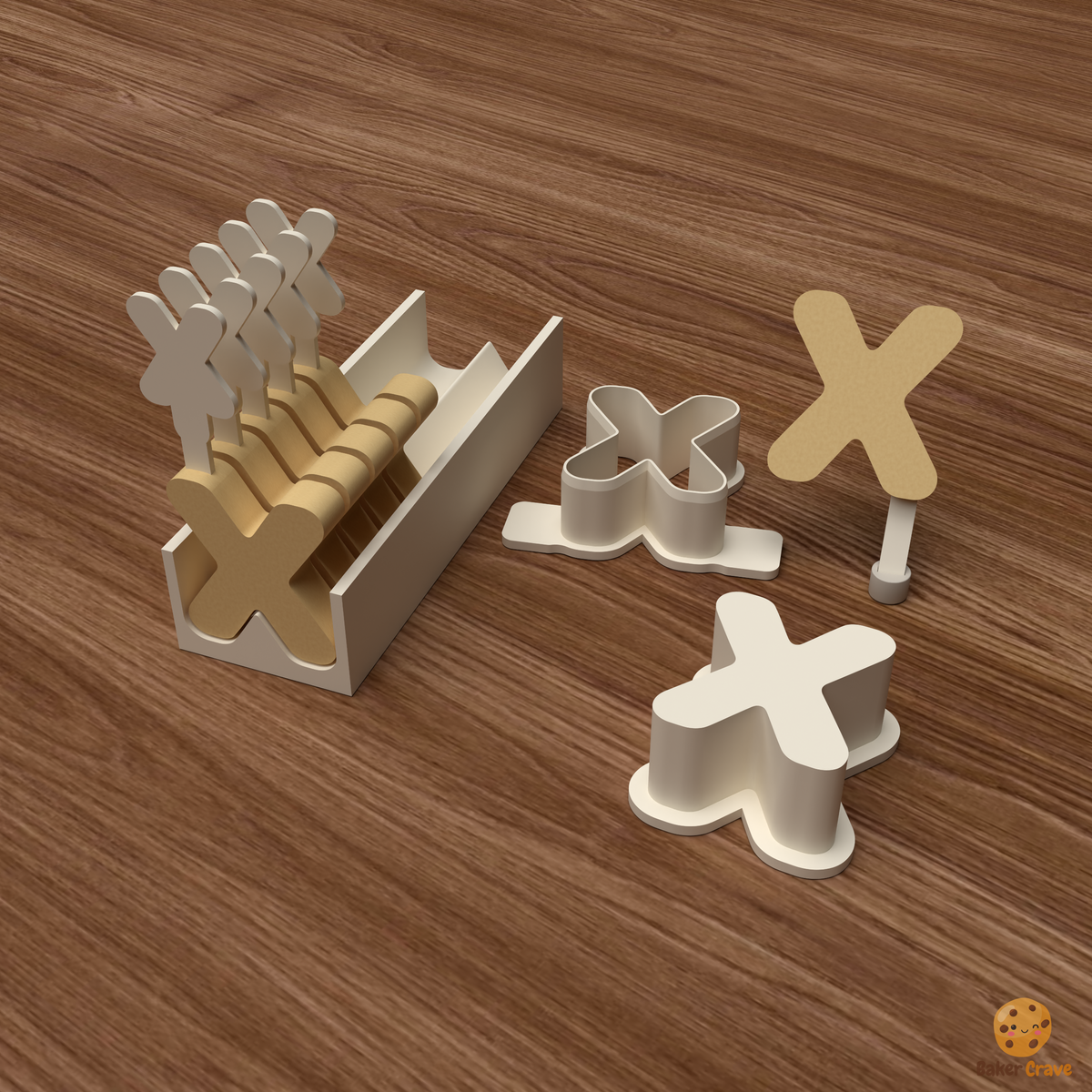 Letter X Cake Pop Mold STL File