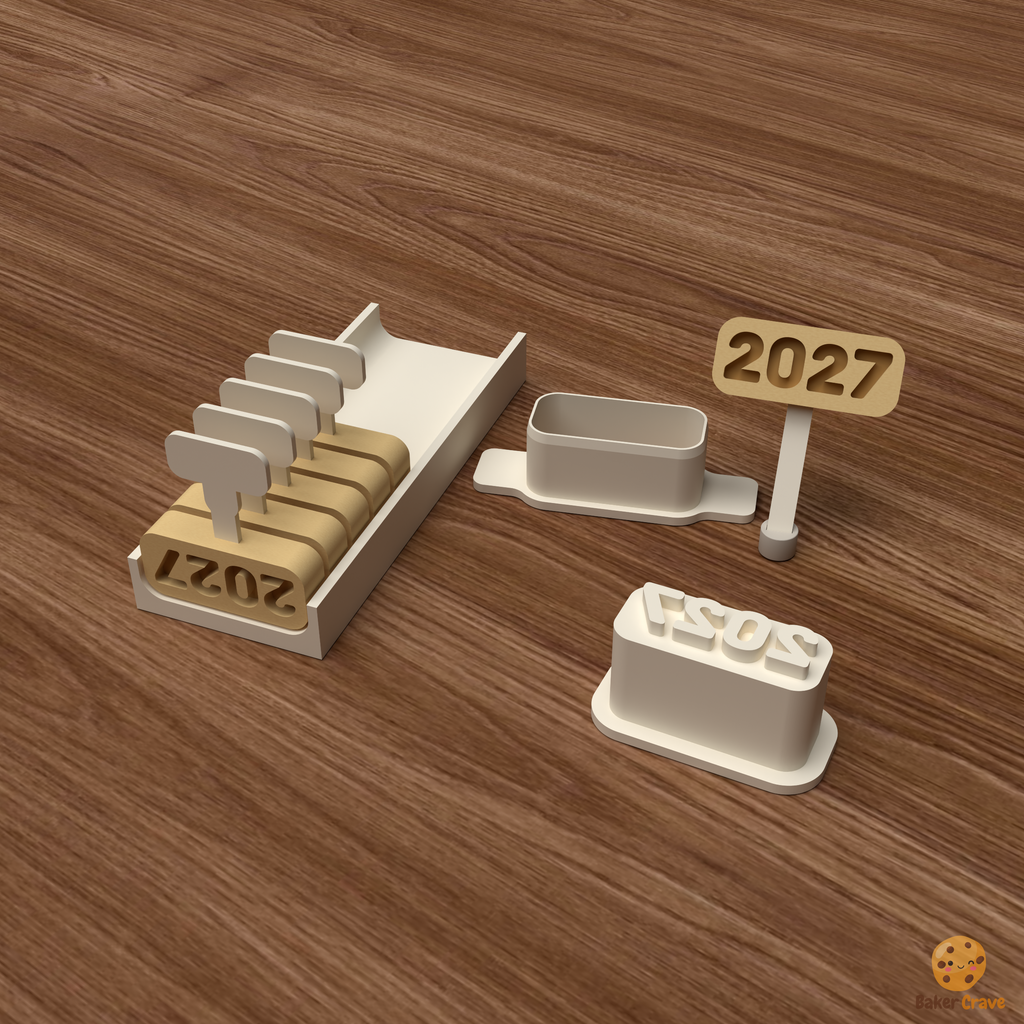 Year Cake Pop Mold STL File