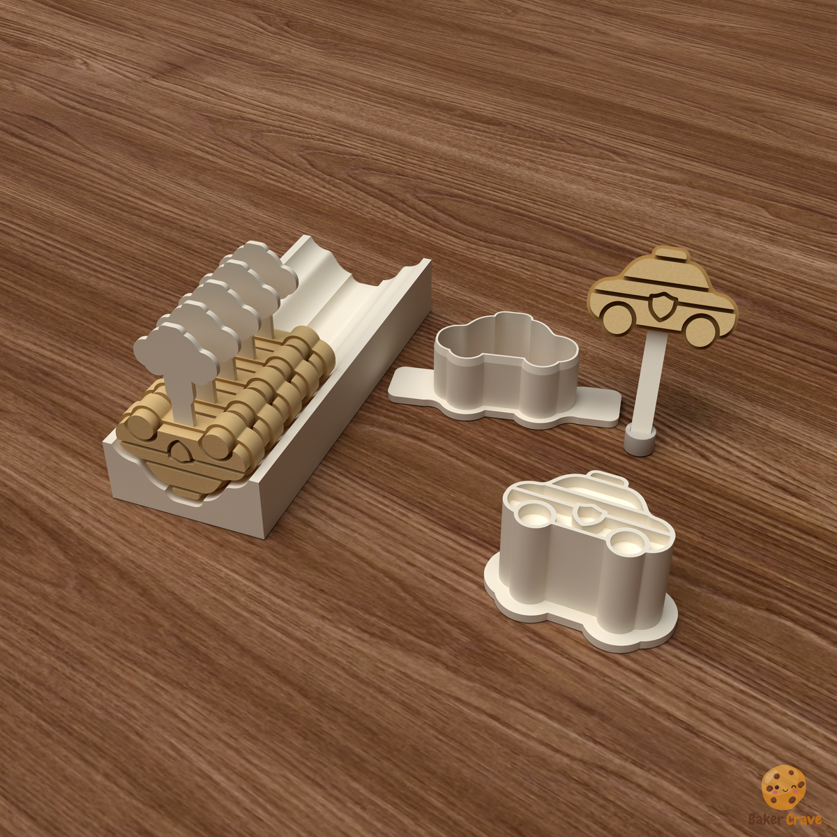 Police Car Cake Pop Mold STL File
