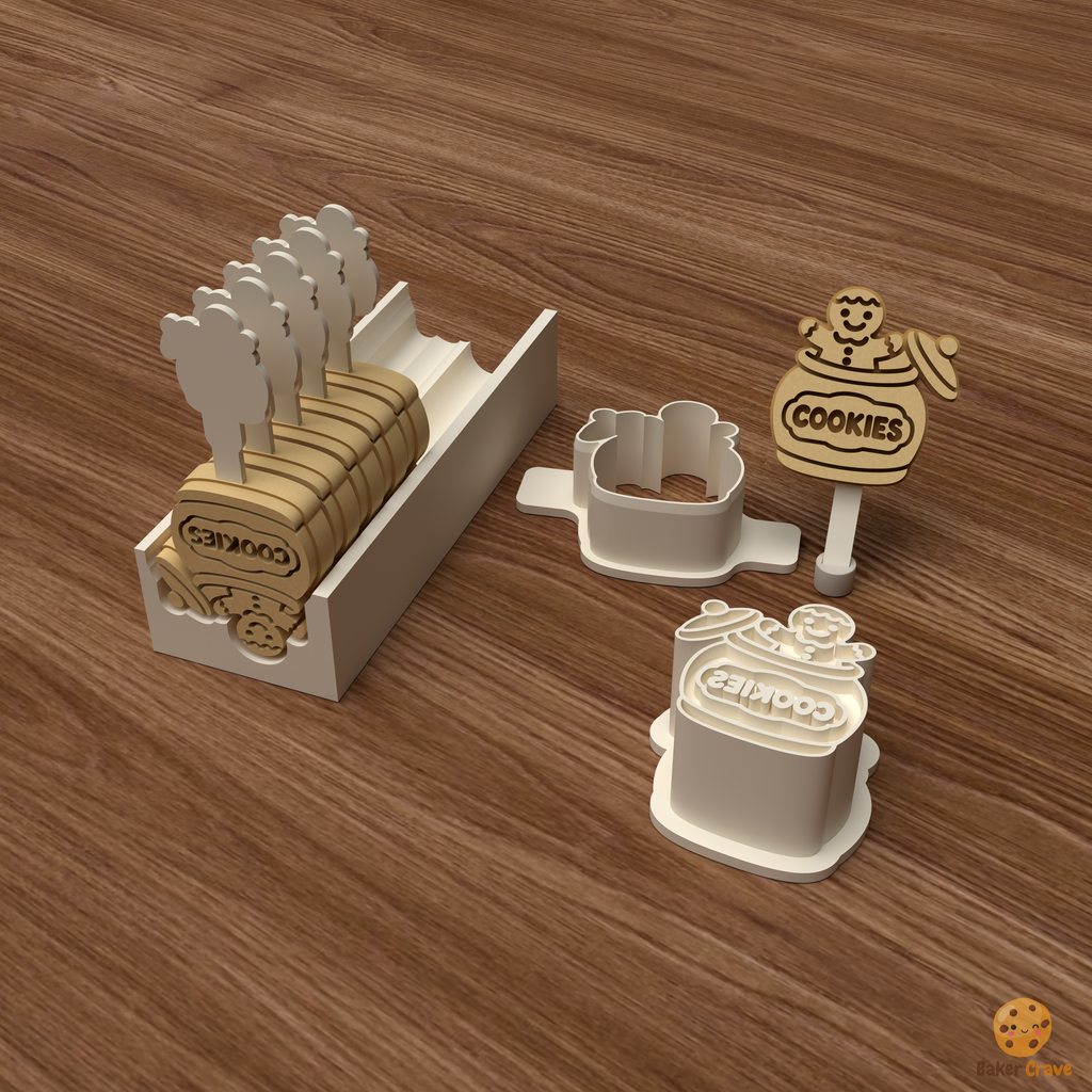 Gingerbread Cookie Jar Cake Pop Mold STL File