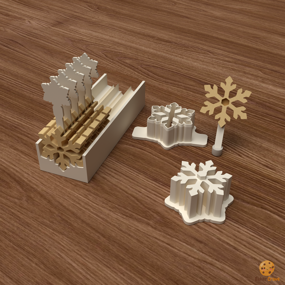 Snowflake Cake Pop Mold STL File