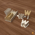 Letter W Cake Pop Mold STL File