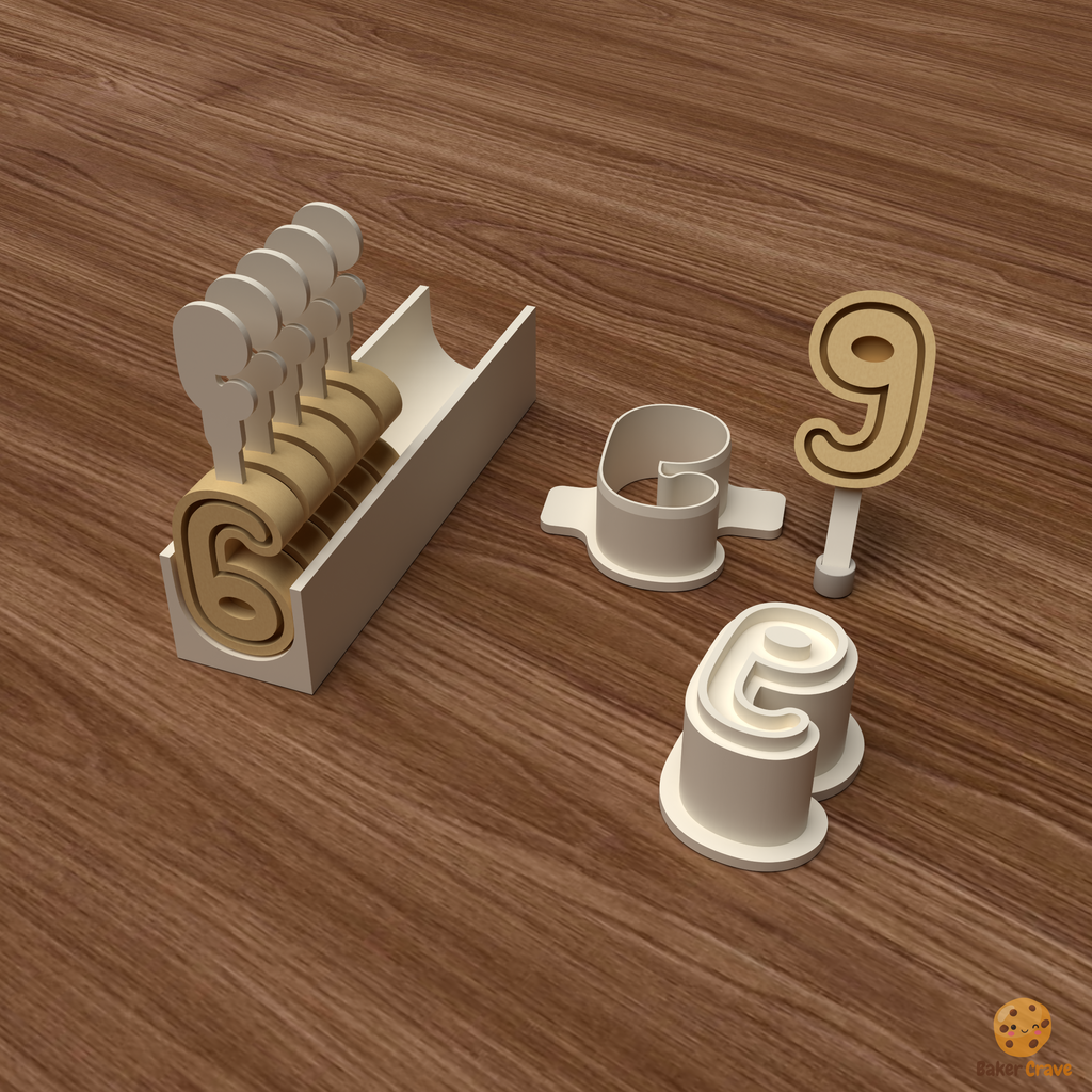 Number 9 Cake Pop Mold STL File