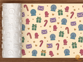 Christmas Holiday Icons Textured Roller STL File - 01 main photo deboss colored