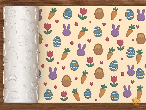 Easter Bunny Garden Textured Roller