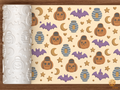 Pumpkin Lantern Parade Textured Roller STL File - 01 main photo deboss colored