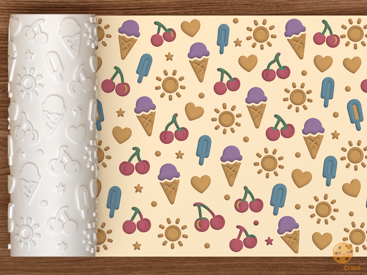 Summer Treats Textured Roller - 01 main photo deboss colored