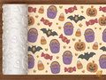 Trick Or Treat Candy Bucket Textured Roller STL File - 01 main photo deboss colored