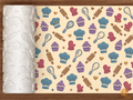 Baking Kitchen Chef Textured Roller STL File - 01 main photo deboss colored