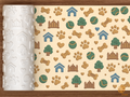 Dog Park Textured Roller STL File - 01 main photo deboss colored