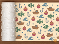 Nautical Fishing Textured Roller STL File - 01 main photo deboss colored